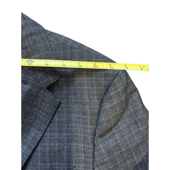 HUGO BOSS 38S Black Plaid "The James4" 100% Wool Hopsack Blazer $595 Sport Coat - Picture 14 of 16